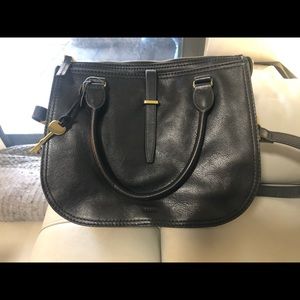 Fossil Black Ryder Satchel handbag